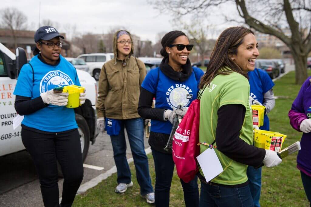 Photo of volunteers at a community event.